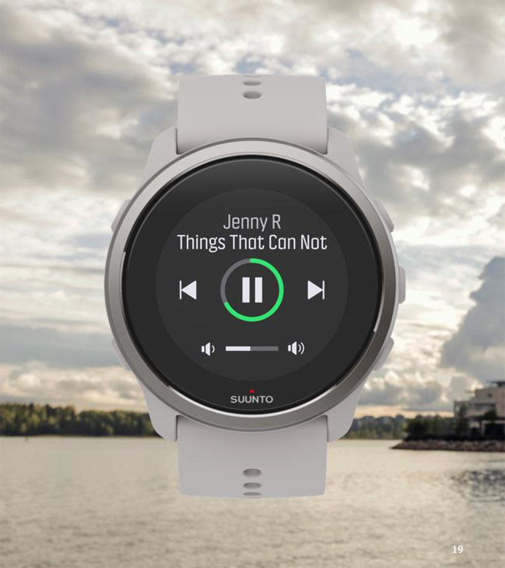 Suunto 5 Peak – ovládání hudby