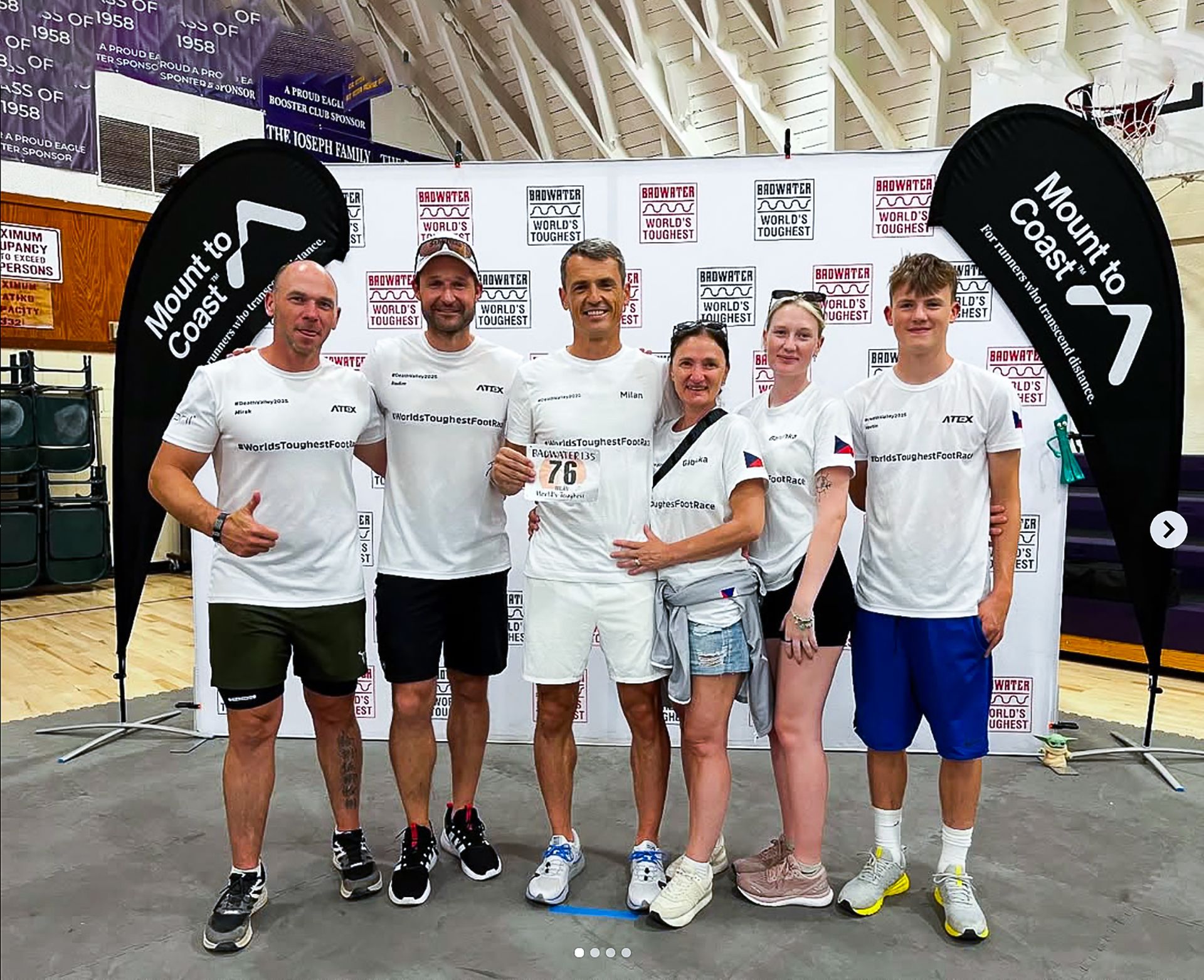 Milan Šumný na startu Badwater Ultramarathonu