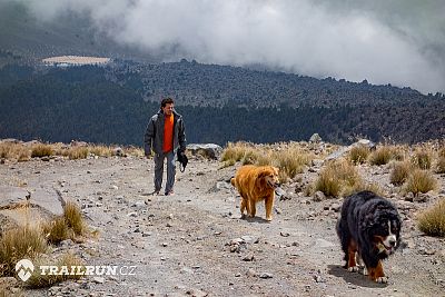 Psi se ve výšce kolem 4500 m jen opatrně ploužili. Ostatně jako já :)